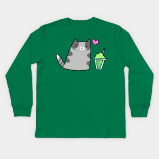 Cat and Frozen Smoothie Kids Long Sleeve T-Shirt